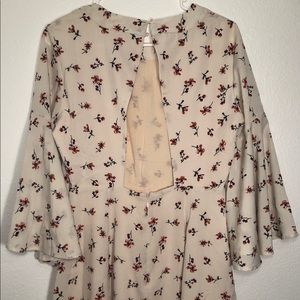 Lucca tan floral dress